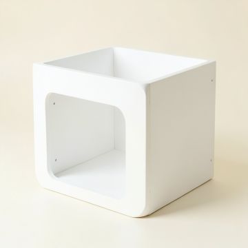 Vale Edge Empty Furniture-Style Litter Enclosure - White (synthetic illustration; no displayed measurements)