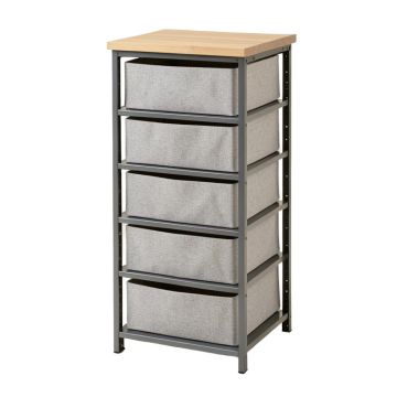 Vertical Dresser Storage Tower - Sturdy Steel Frame