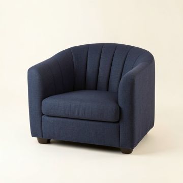 Alder Branch Upholstered Armchair - Navy (synthetic illustration; no displayed measurements)