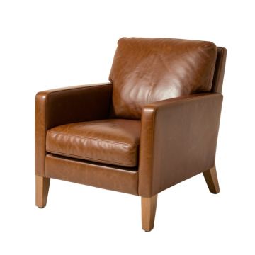 33 '' Wide Top Grain Leather Armchair