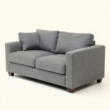 Ethos 57.75 '' Faux Leather Tuxedo Arm Loveseat (synthetic illustration; no displayed measurements)