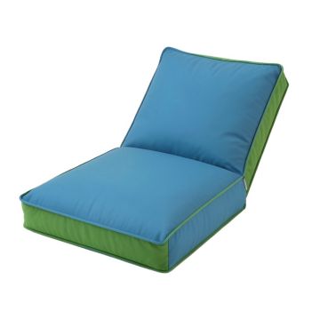 Make It Rain Cerulean Indoor/Outdoor Chaise Lounge Cushion