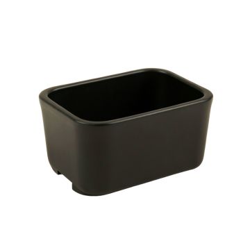 Moss Arc Empty Railing Planter With Integral Brackets - Black