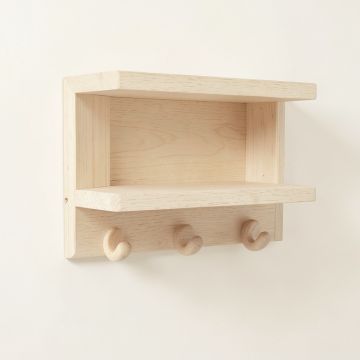 Birch Crossing Wall-Mounted Entryway Organizer Shelf - Ivory (synthetic illustration; no displayed measurements)