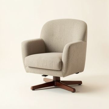 Reanne 47 '' Wide Polyester Swivel Chair And A Half (synthetic illustration; no displayed measurements)