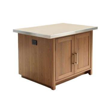 Jax Kitchen Island With Stainless Steel Top