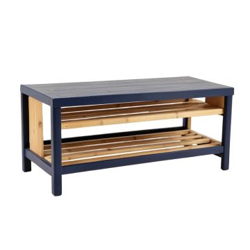 Field Edge Shoe Storage Bench - Navy