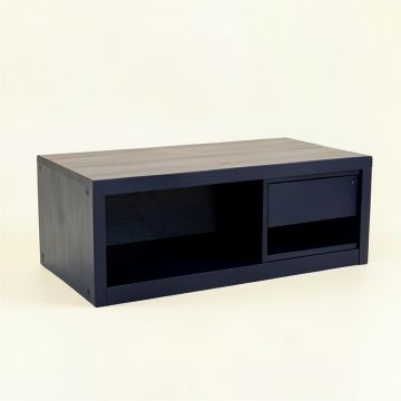 Aspen Bluff Shoe Storage Bench - Navy (synthetic illustration; no displayed measurements)