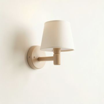 Field Bridge Wall Sconce Mounted On A Plain Wall - Beige (synthetic illustration; no displayed measurements)