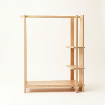 Wren Bluff Empty Garment Rack - Beige (synthetic illustration; no displayed measurements)