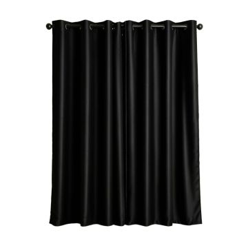 Martamique Tonal Printed Faux Silk Solid Color Blackout Thermal Grommet Curtain Panels