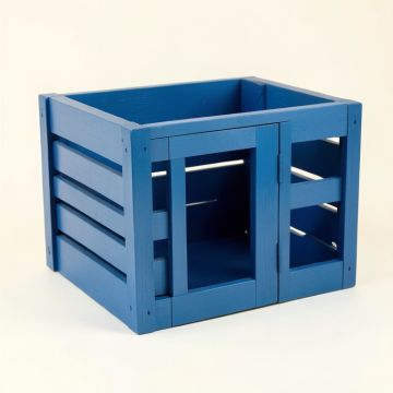 Ash Brook Empty Furniture-Style Pet Crate - Blue (synthetic illustration; no displayed measurements)