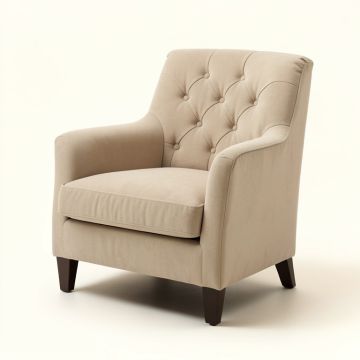 Fleta Tufted Upholstered Parsons Chair In Beige (synthetic illustration; no displayed measurements)