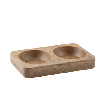 Summit Crest Pet Feeding Stand With Two Plain Empty Bowls - Gray (synthetic illustration; no displayed measurements)