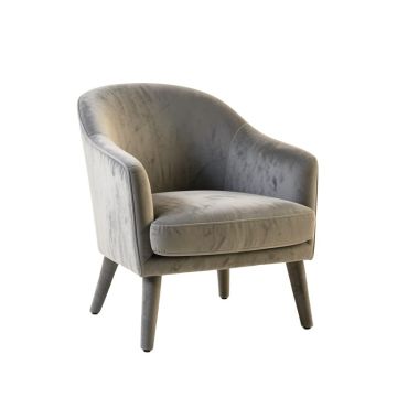 Sage Arc Upholstered Armchair - Gray