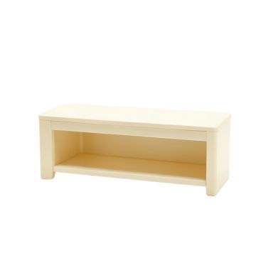 Dune Crossing Narrow Outdoor Storage Bench - Cream