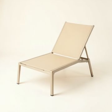 Maple Dale Outdoor Lounge Chair - Beige (synthetic illustration; no displayed measurements)