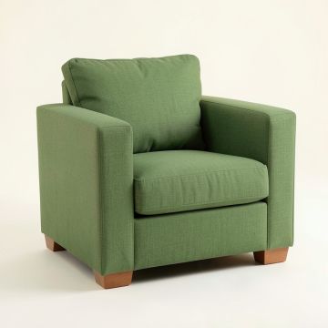 Hazel Bluff Upholstered Armchair - Green (synthetic illustration; no displayed measurements)