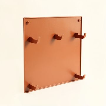 Birch Crossing Empty Wall-Mounted Tool Organizer Panel - Terracotta (synthetic illustration; no displayed measurements)