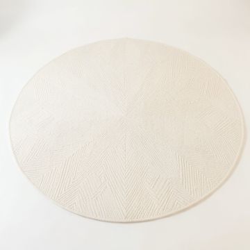 Meadow Arc Round Area Rug - Cream (synthetic illustration; no displayed measurements)
