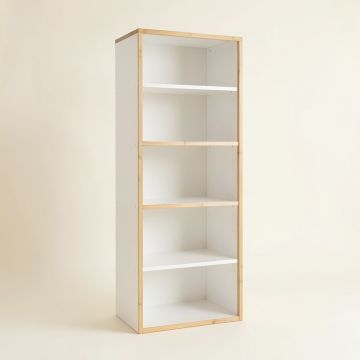 Pine Branch Narrow Cubby Tower - White (synthetic illustration; no displayed measurements)