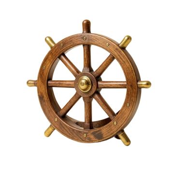 Yoruw Wooden Ship Wheel Sculpture