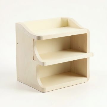 Fern Bridge Empty Mug-Storage Cabinet Insert - Cream (synthetic illustration; no displayed measurements)