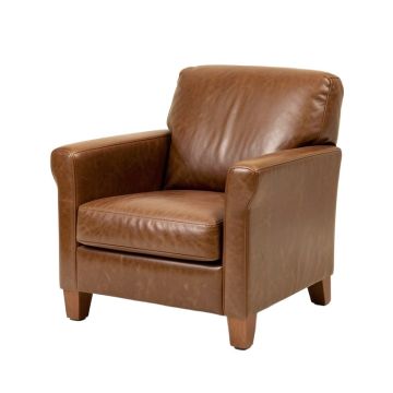 Leeds 24 '' Wide Top Grain Leather Armchair