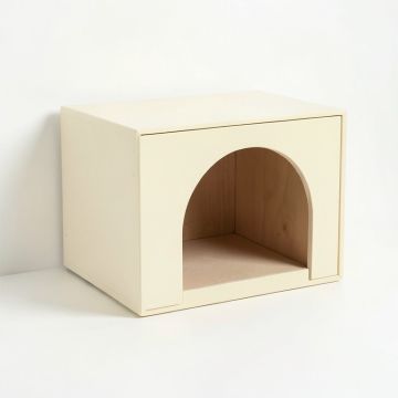 Oak Falls Wall-Mounted Cat Perch - Cream (synthetic illustration; no displayed measurements)