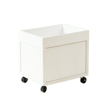 Glen Branch Empty Rolling Workshop Cart - White