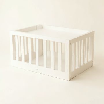 Reed Dell Empty Furniture-Style Pet Crate - White (synthetic illustration; no displayed measurements)