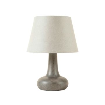 Hill Crossing Table Lamp With A Plain Fabric Shade - Gray