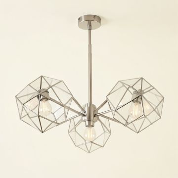 Osmanu 3-Light Shaded Chandelier Geometric Chandelier (synthetic illustration; no displayed measurements)