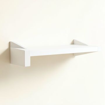 Meadow Brook Wall-Mounted Shelf - White (synthetic illustration; no displayed measurements)
