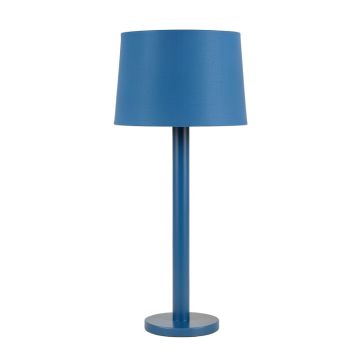 Glen Crossing Floor Lamp With A Plain Fabric Shade - Blue