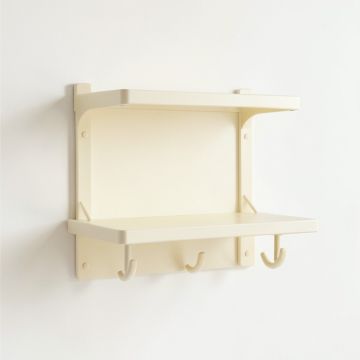 Alder Edge Wall-Mounted Entryway Organizer Shelf - Cream (synthetic illustration; no displayed measurements)