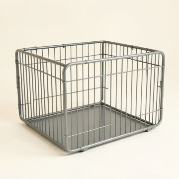 Harbor Brook Empty Furniture-Style Pet Crate - Gray (synthetic illustration; no displayed measurements)