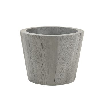 Happy Planter Planter , 13 '' X 13 '' X 17.9 '' , Grey Wood