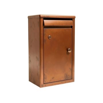 Lockhart Medium , Locking , Vertical , Wall Mount Mailbox , Aged Copper