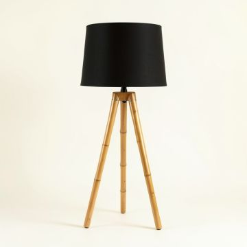 Reed Crossing Floor Lamp With A Plain Fabric Shade - Black (synthetic illustration; no displayed measurements)