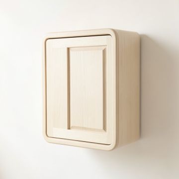 Ash Bluff Wall-Mounted Entry Cabinet - Ivory (synthetic illustration; no displayed measurements)