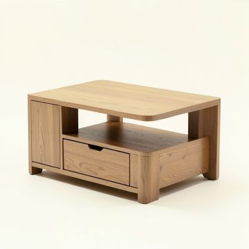 Littlehampt Extendable Floor Shelf Coffee Table With Storage (synthetic illustration; no displayed measurements)