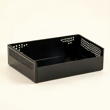 Rowan Bend Empty Under-Desk Cable Tray - Black (synthetic illustration; no displayed measurements)
