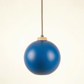 Rowan Bluff Pendant Light Suspended From One Plain Cable - Blue (synthetic illustration; no displayed measurements)