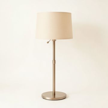 Pine Bridge Floor Lamp With A Plain Fabric Shade - Beige (synthetic illustration; no displayed measurements)