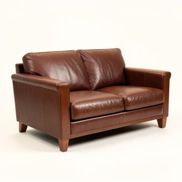 Nieves 86 '' Genuine Leather Tuxedo Arm Sofa (synthetic illustration; no displayed measurements)