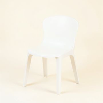 Clay Arc Small Chair - White (synthetic illustration; no displayed measurements)