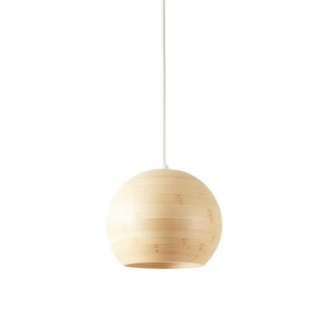 Pine Arc Pendant Light Suspended From One Plain Cable - Ivory