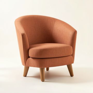 Lake Arc Upholstered Armchair (synthetic illustration; no displayed measurements)