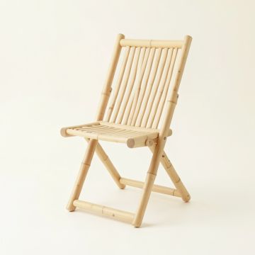 Meadow Bend Folding Outdoor Chair - Ivory (synthetic illustration; no displayed measurements)
